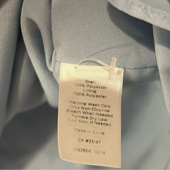 Talbots Textured Popover Blouse Baby Blue 3/4 Sleeve Women’s Small - Picture 5 of 10